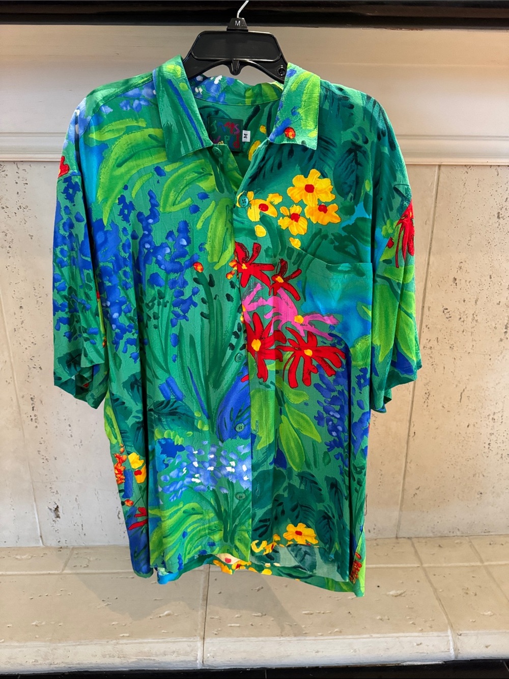 Jams World Men's or Women's Retro Sea Flower Button-Down Shirt